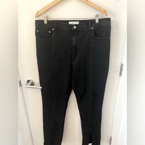 A&F Black Jeans with split hem